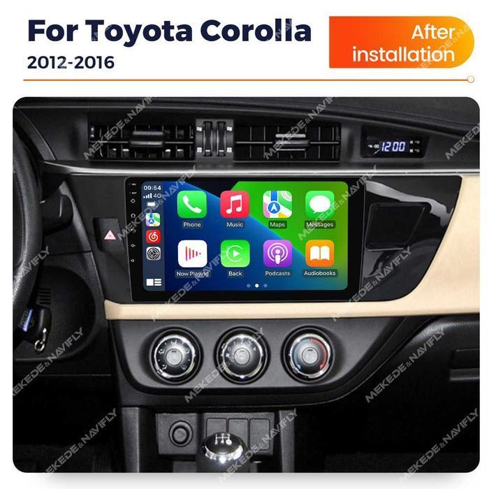 NAVIGATIE ANDROID 14 Toyota COROLLA 2012 - 2017 1/8 Gb CarPlay