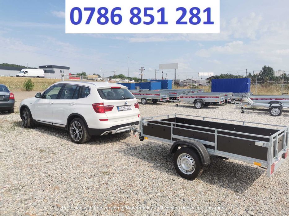 Remorca 750 Kg Auto Dublu Ax Prelata Apicola Trailer Moto