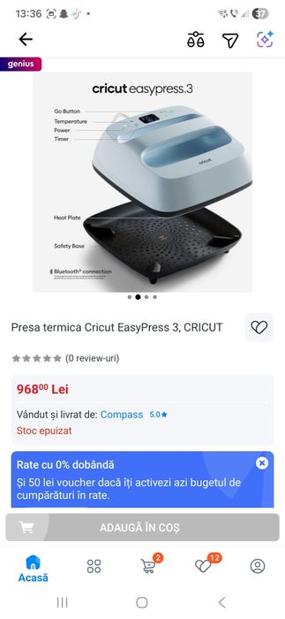 Presa termica Cricut EasyPress 3, CRICUT