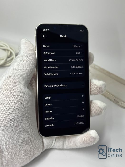 iPhone 13 mini, 256GB, Starlight, 100% батерия, КАТО НОВ, ГАРАНЦИЯ!
