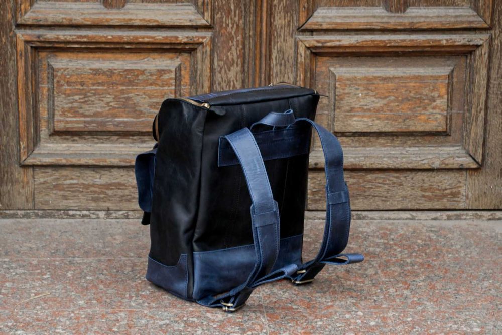 Rucsac din piele naturală. Rucsac pentru laptop. Rucsac de călătorie. Leather Laptop backpack