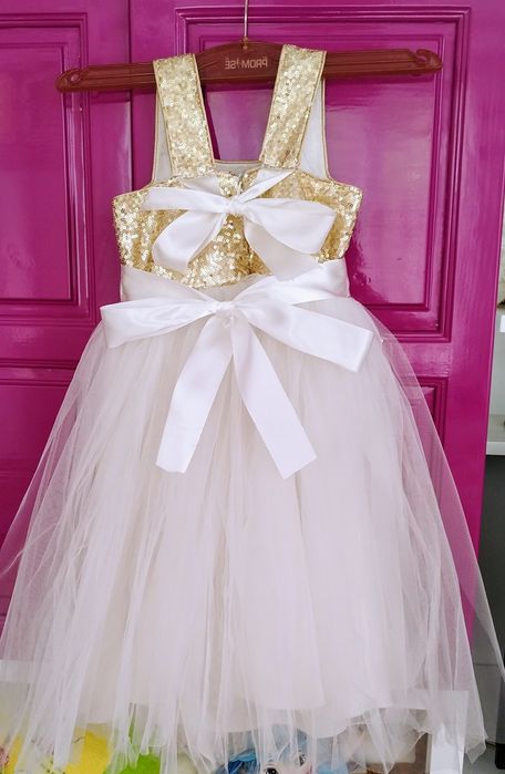 Шаферска рокля 4-5г. с подарък обувки