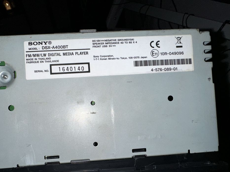 Player auto sony Dsx-A400 bluetooth