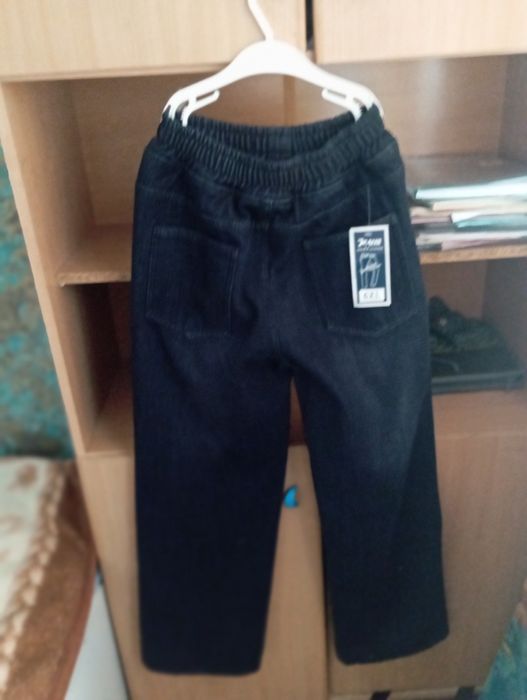 Джинсы черные  багги