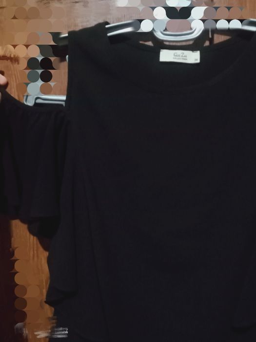 Черная футболка с открытыми рукавами+подарок