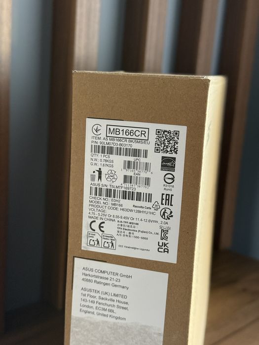 Asus ZenScreen MB166CR - Nou