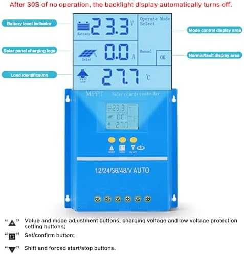 MPPT соларен контролер 100A 12-48V с LCD и USB