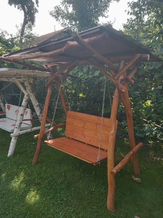 Balansoar de grădină din lemn masiv