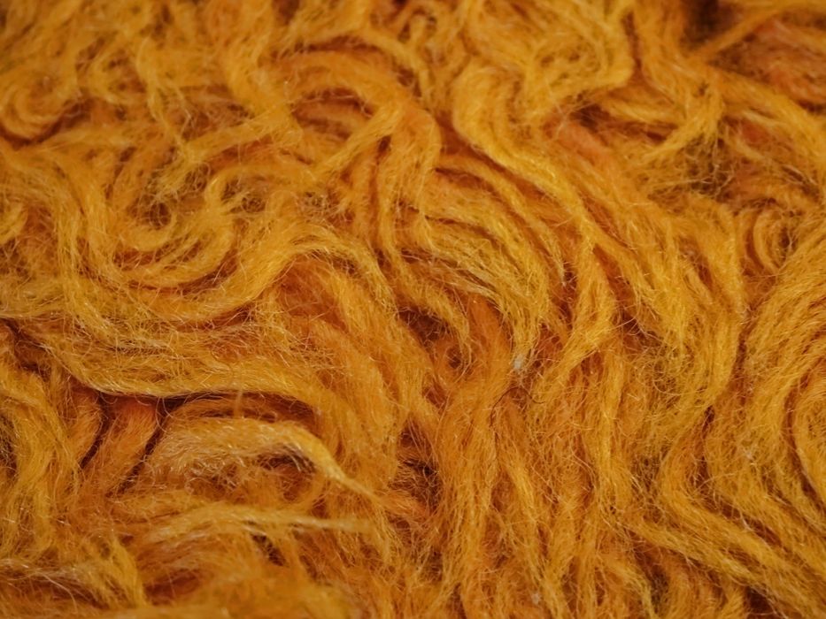 Оранжев китеник 100% ВЪЛНА ръчна изработка на стан