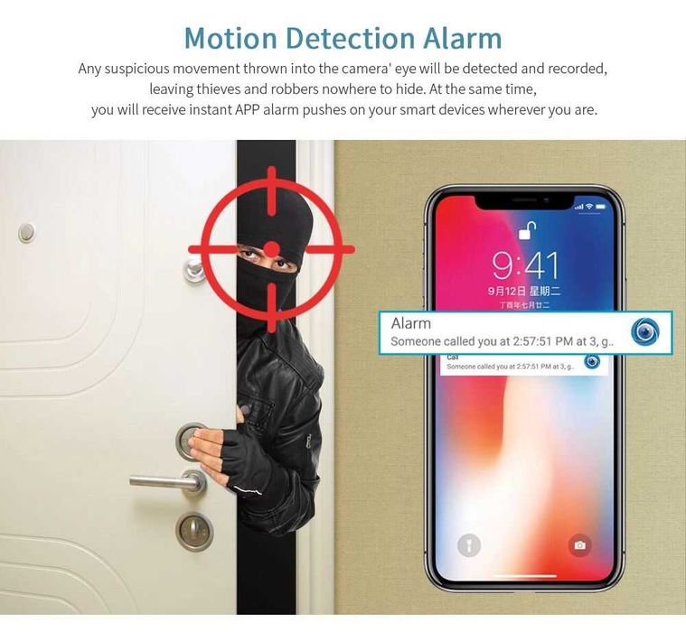 Камера Бебефон , нощно виждане и алармиране,аудио,5мп ,движение