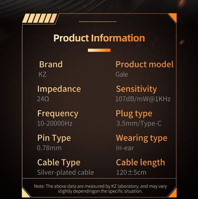 Kz gale gaming 3.5mm