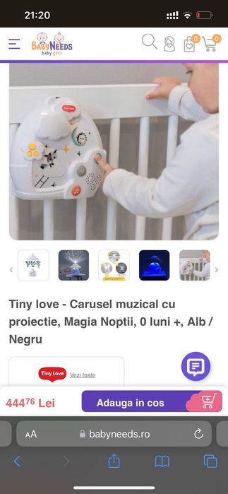 Carusel pătuț cu muzica