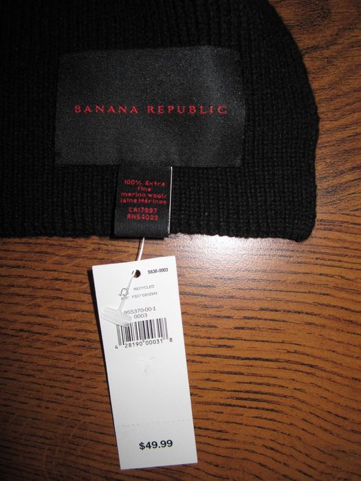 НОВ 100 % оригинален черен вълнен шал BANANA REPUBLIC от САЩ