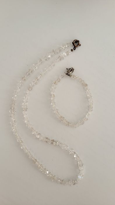 Set de bijuterii din  cristale - Diamante Herkimer