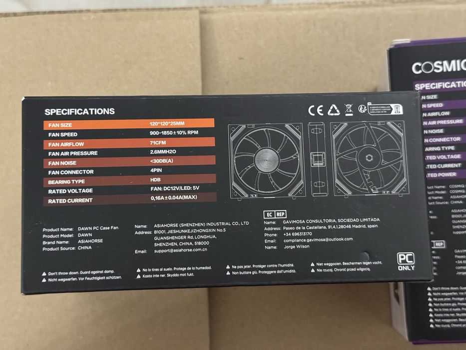 Pachet de 3 - Ventilator PC AsiaHorse DAWN 120mm Daisy Chain PWM