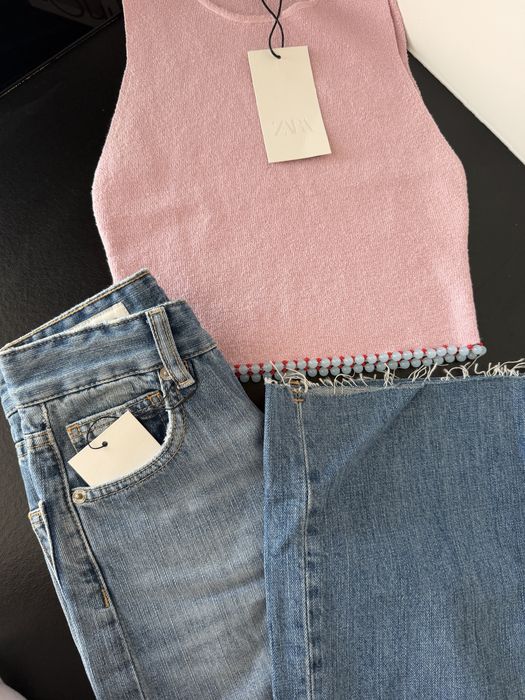 Дънки zara, висока талия