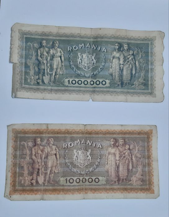 Bani vechi românești , 3 ruble și 30 koroane -100 lei / buc.