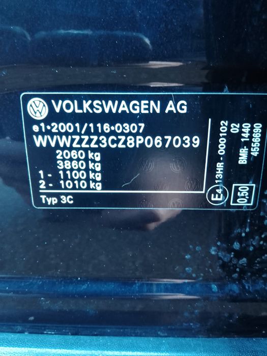 Vintul passat b6 2.0 BMR 170CP