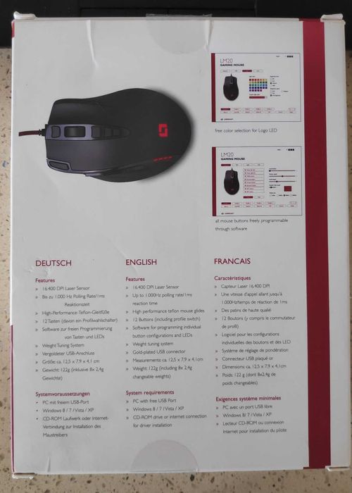 Геймърска мишка Lioncast LM20 Gaming mouse Black