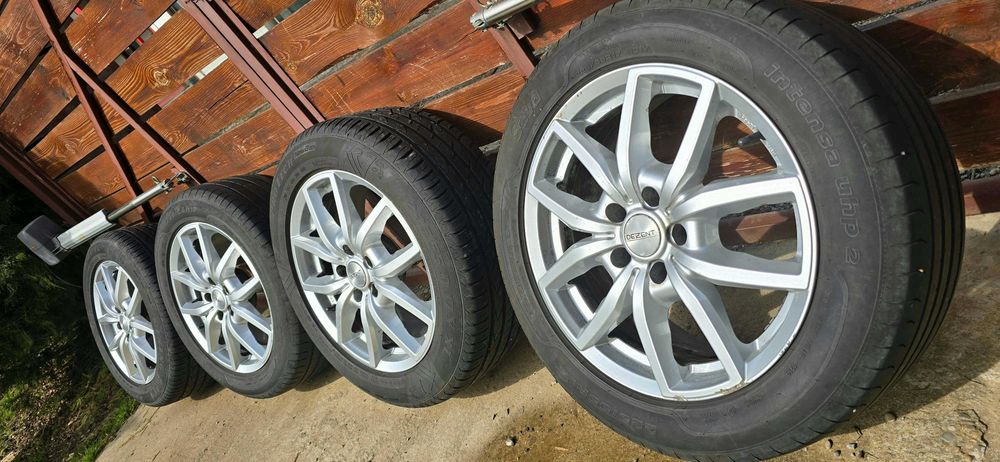Set 4 jante Denzent 17" + anvelope de vara in stare buna 225/55/R17