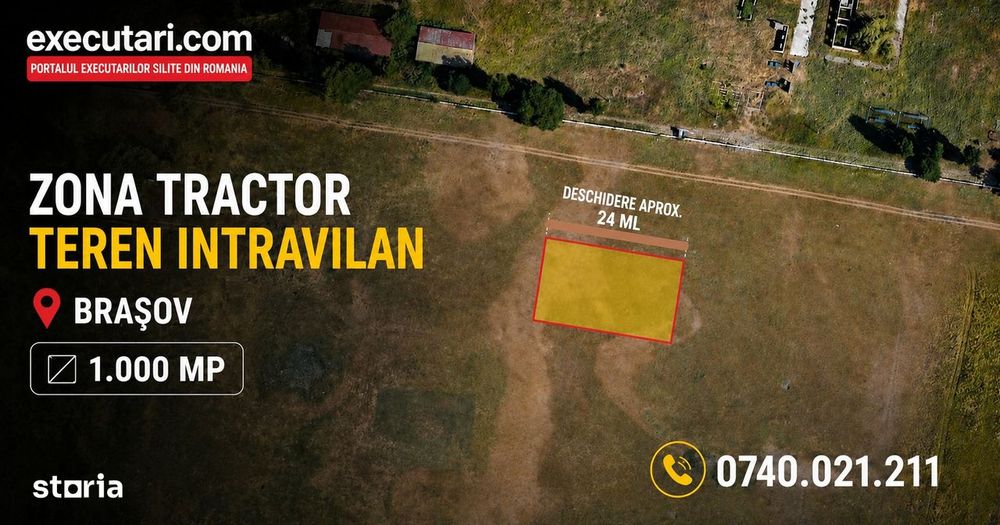 Zona Tractor - Teren intravilan - 1.000 mp, Brasov