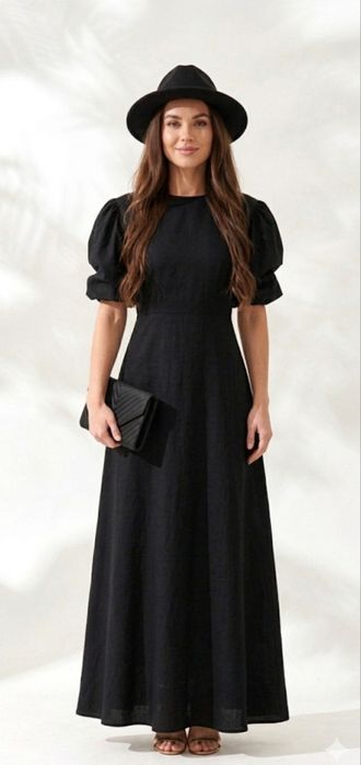 Чёрное летнее платье