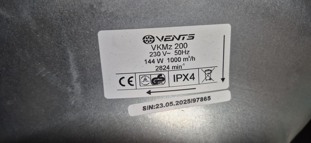 Ventilator Vents VKMz 200, second hand