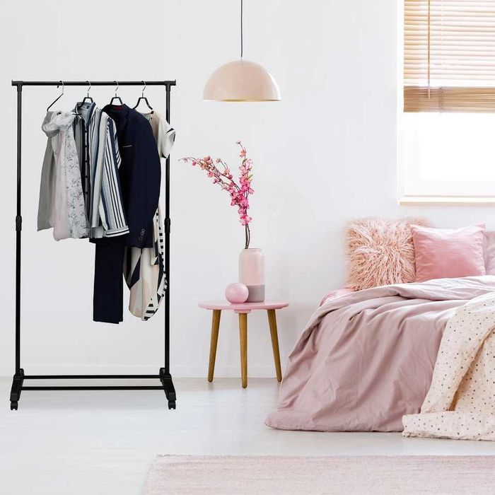 Метална закачалка/стойка за дрехи Relaxdays черна