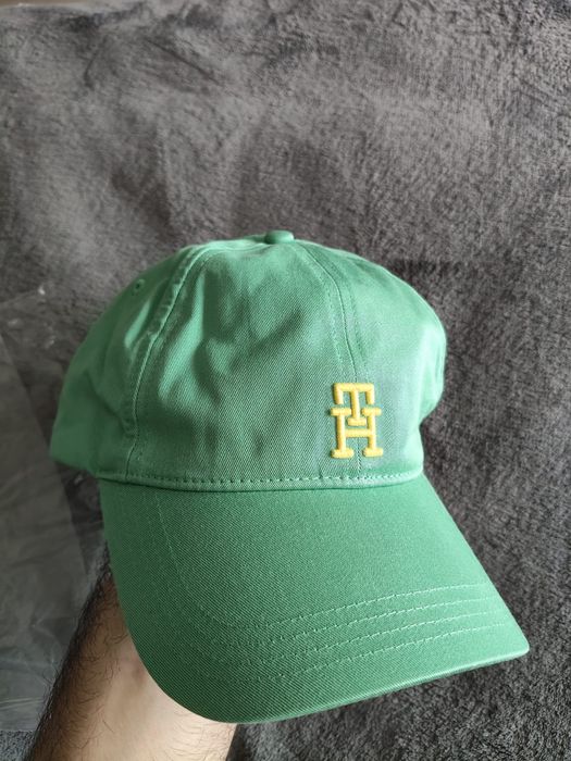 Tommy Hilfiger monogram cap sapca unisex verde cu initiale logo brodate marime OS noua originala