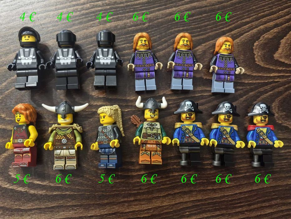 НОВИ LEGO минифигурки рицар пират сокол вълк форестмен