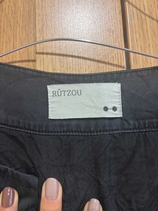 (1+1 подарък) RÜTZOU дизайнерска копринена туника рокля 36/S, винтидж + рокля подарък