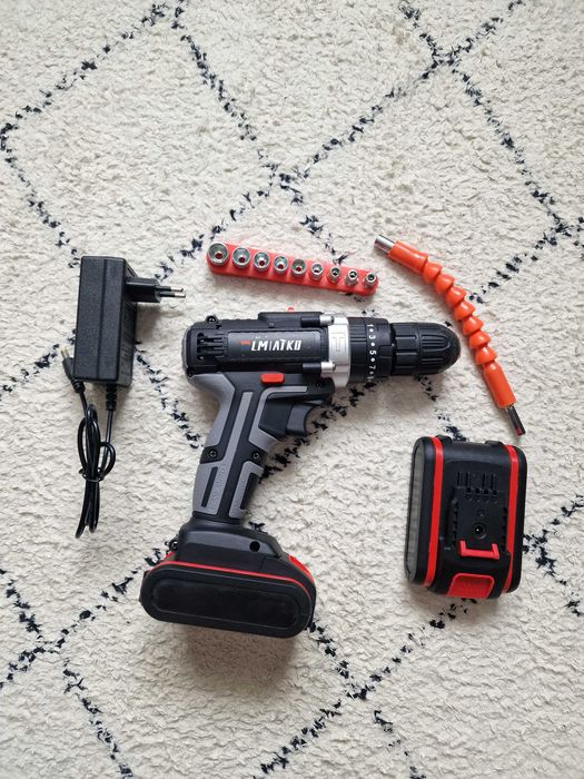 Bormașină Electrică Portabilă 48V, 3în1, 2 Acumulatori 6000mAh, 25+3 Trepte