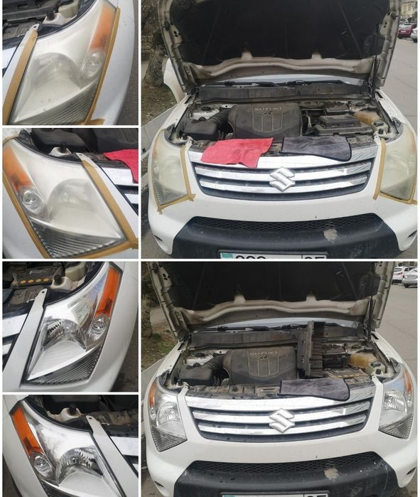 Полировка фар химическим паром