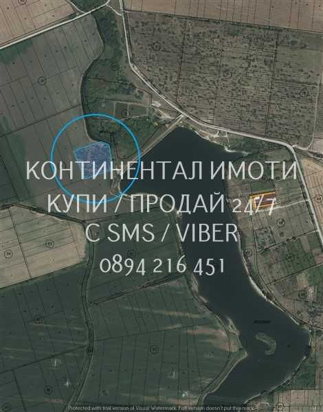 Код 70004. Плододаваща черешова градина 9000м2, разположена на стената на язовир