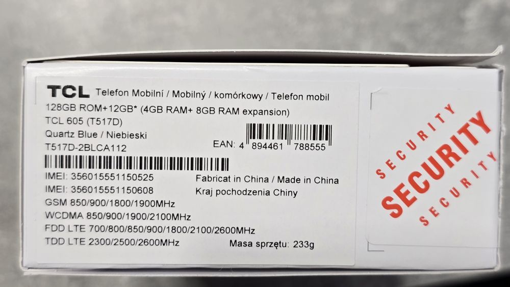 Смартфон GSM TCL 605 BLUE