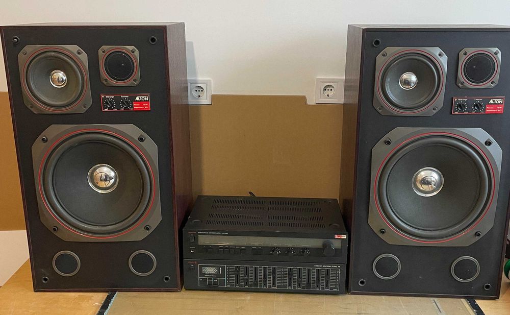 Тонколони 110 Вт + усилвател + еквилайзер