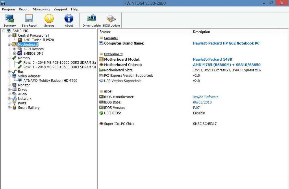 Laptop 15.6" HP G62-a12SO