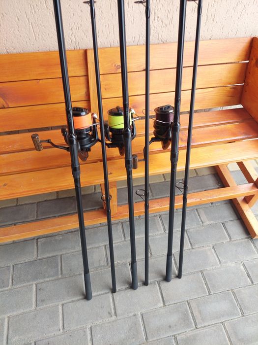 Set crap distanta 3x: okuma cb 80/ carp spirit blax  3.90m 3 5lb 2buc