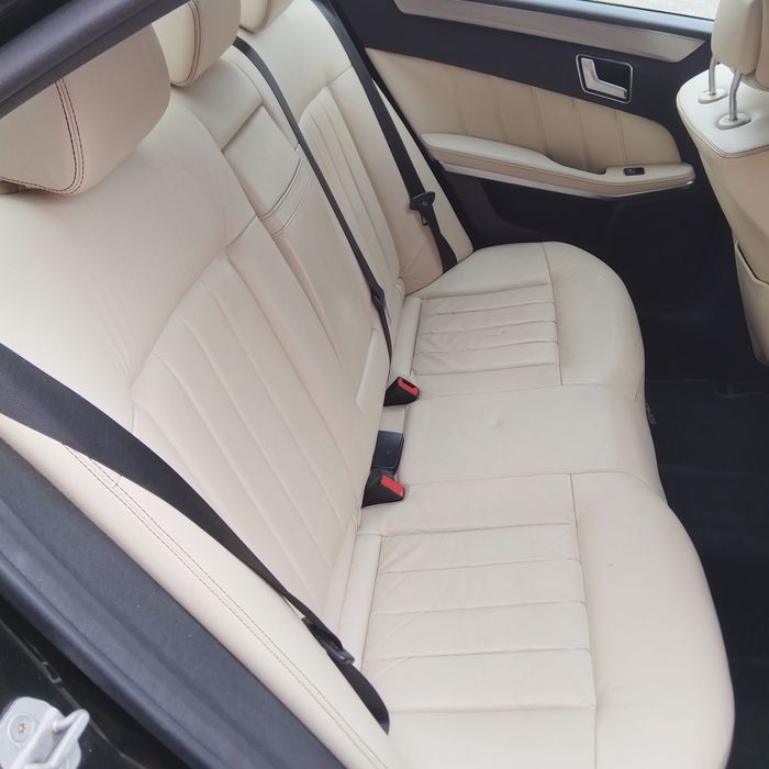 Interior PIELE scaune cu bancheta ALB/CREM Mercedes E-Class w212 SEDAN