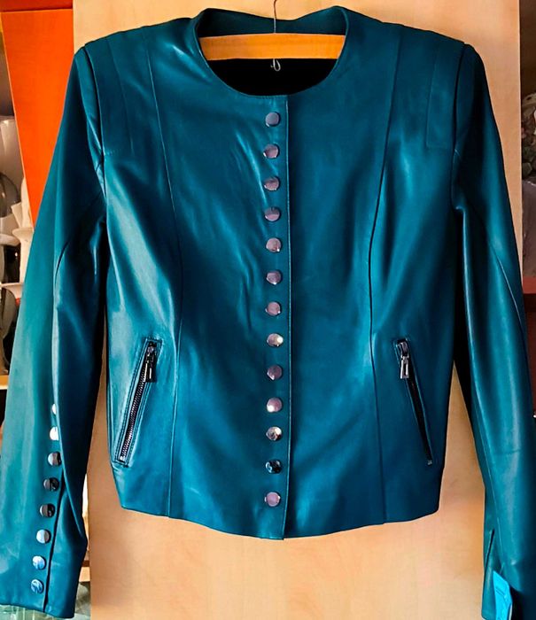 Geaca noua cu eticheta din Piele Naturala pentru femei, XL, marime 44