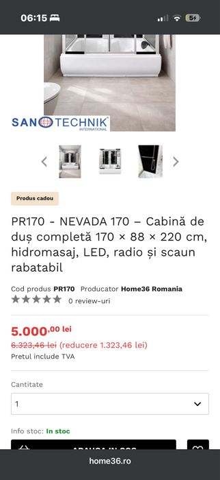 Vand cabina de dus