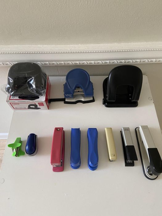 Канцтовары, степлер, дырокол, антистеплер