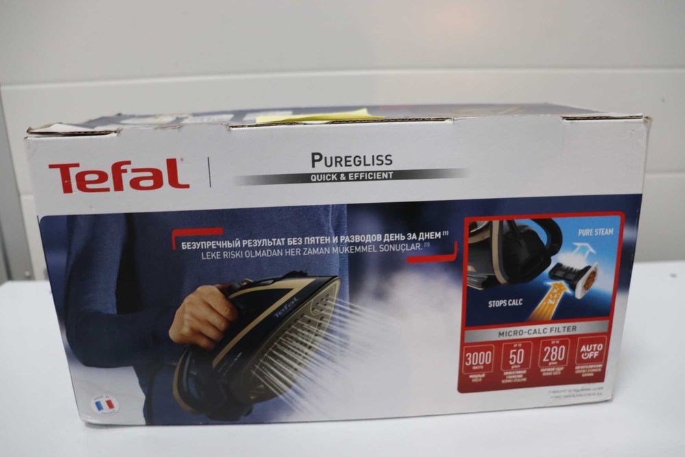 Tefal Puregliss Парна ютия, 3000W, 280г/мин,50г/мин, ДЕФЕКТНА