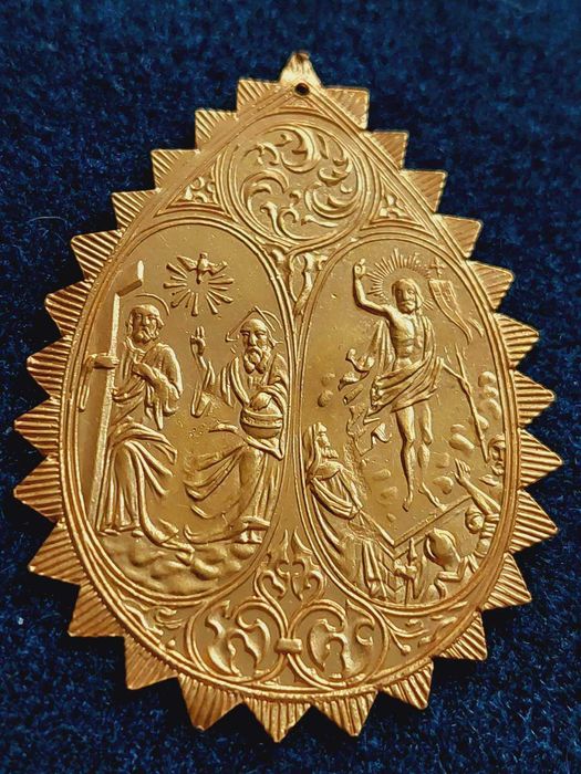 24 каратов Златен медальон "кръщенка''кръщене,злато 23.6 карата