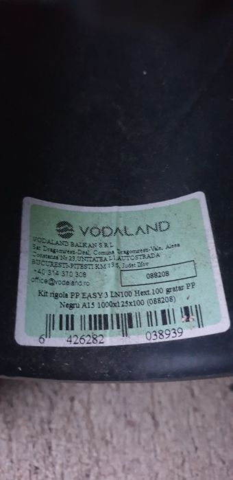 Rigola plastic Vodaland Easy, exterioara, pentru scurgere apa pluviala