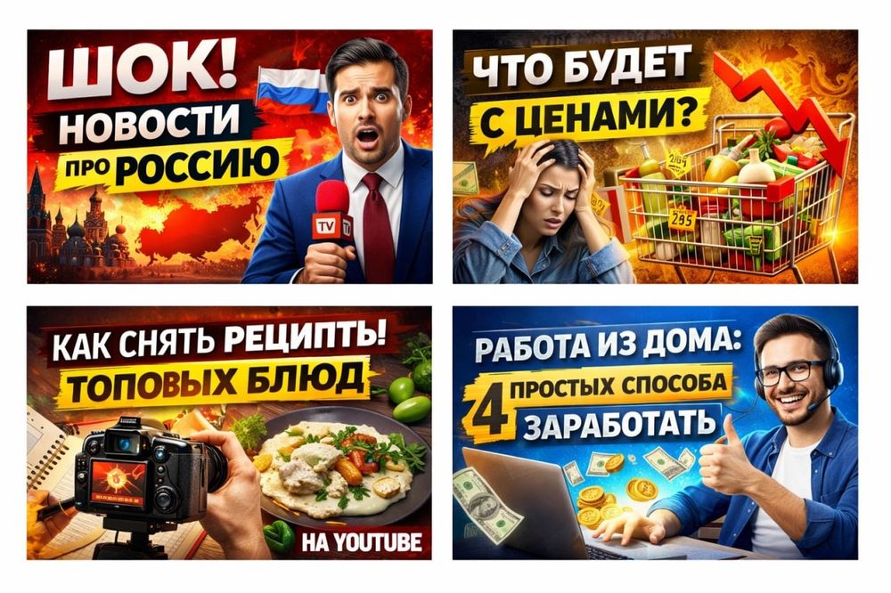 Сделаю превью для вашего канала Ютуб