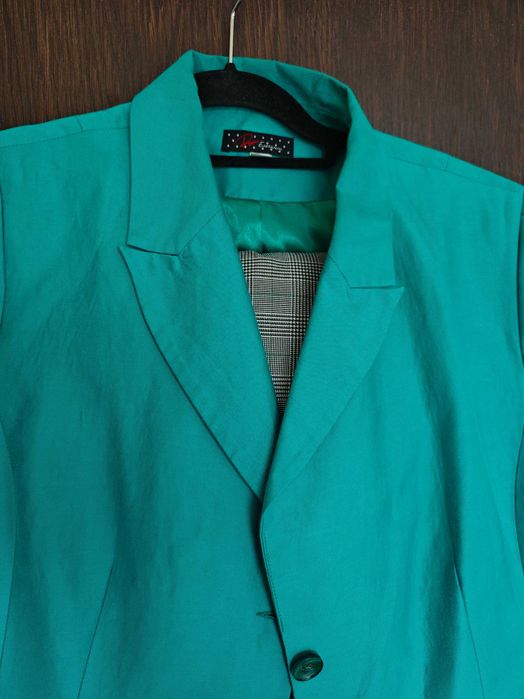 Дамски костюм сако с панталон  Silvian Heach Жълт Горчица Охра Л 48 50