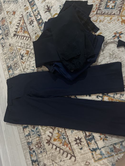 Школьные брюки на мальчика синние