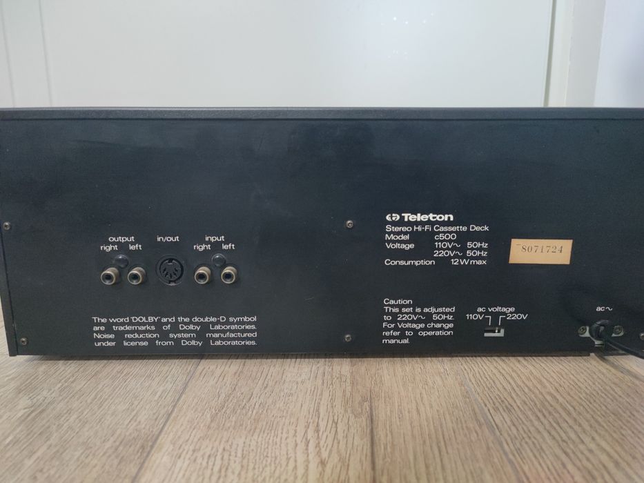 Deck Teleton C500 hifi stereo cassette