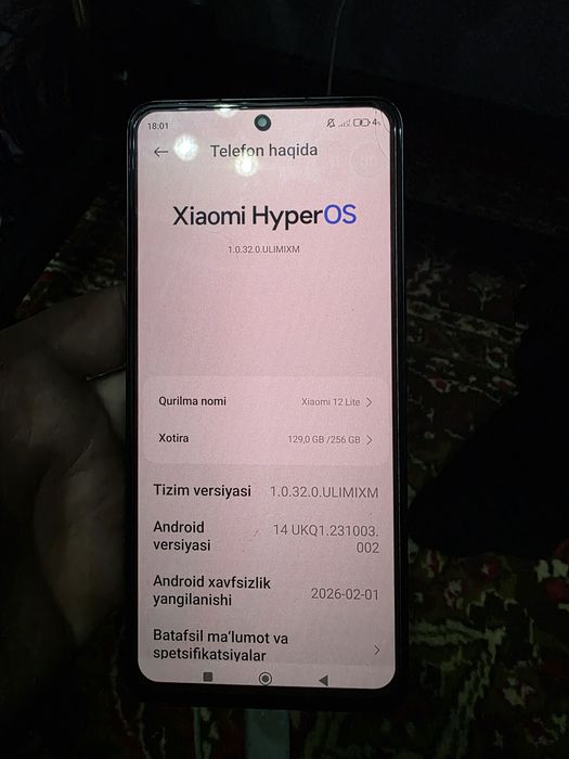 Xiaomi 12 lite sotiladi